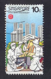 SINGAPORE SCOTT #484A USED 10c 1986