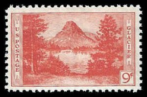 PCBstamps   US # 748 9c Glacier National Park, MNH, (8)