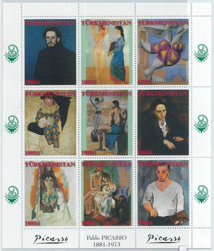 M1950 - TURKMENISTAN, MINIATURE SHEET: Pablo Picasso, Arts