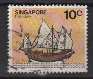 Singapore 1980 - Scott  338 used - 10c, Sailing boat 