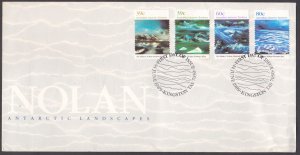 AUSTRALIAN ANTARCTIC TERRITORY - 1989 NOLAN PAINTINGS - 4V - FDC