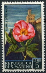 San Marino Sc#654 MNH, 5L multi, Flowers 1967 (1967)