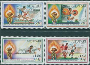 Aitutaki 1992 SG628-631 Olympic Games set MNH