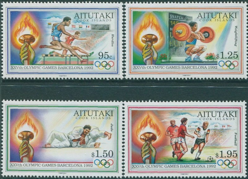 Aitutaki 1992 SG628-631 Olympic Games set MNH