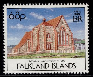 FALKLAND ISLANDS QEII SG655, 1982 68p cathedral in 1900, NH MINT.