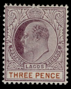 NIGERIA - Lagos EDVII SG48, 3d dull purple & brown, LH MINT.