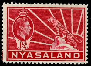 NYASALAND PROTECTORATE SG132, ½d carmine, M MINT.