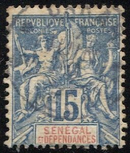 SENEGAL French Colonies 1892 Sc 42  Used VF, N & C