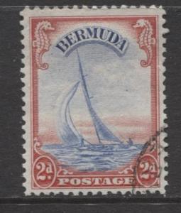 Bermuda - Scott 109A - Yacht Lucie - 1936 - VFU - Single - 2d Stamp