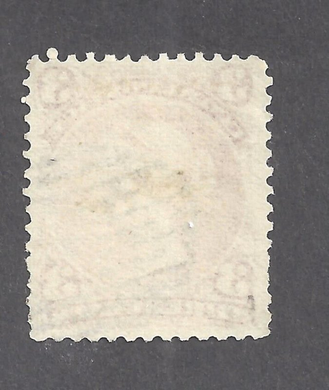 Canada # 25 VF USED 3c BROWN-RED LARGE QUEEN 1851 BLANK OVAL NOVA SCOTIA BS27957