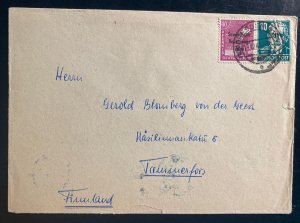 1949 Dresden Germany Soviet Zone Overprints Cover To Finland
