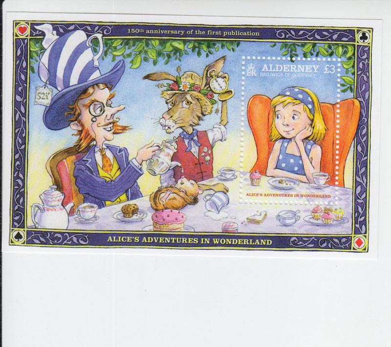 2015 Alderney Alice in Wonderland SS (Scott 518) MNH