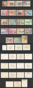 Dominica SG140/158 1954 Set of 19 Fine used Cat 60 pounds