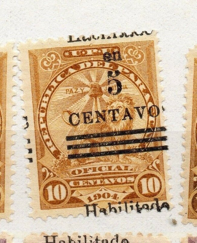 Paraguay 1908 Early Issue Fine Mint Hinged 5c. Surcharged Optd 281534