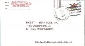 United States Ships 29c Christmas Greetings 1992 US Navy USS Monongahela (AO ...