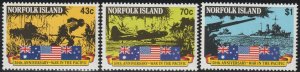 EDSROOM-17322 Norfolk Island 514-516 MNH 1991 Complete War in Pacific 1941-5