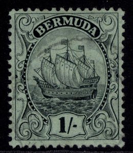 BERMUDA GV SG87, 1s black/emerald, FINE USED.