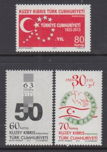 Turkish Republic of Northern Cyprus 751-753 MNH VF