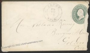 USA 1880 TABOR Lake County Colorado Cover Only Two Known 108818