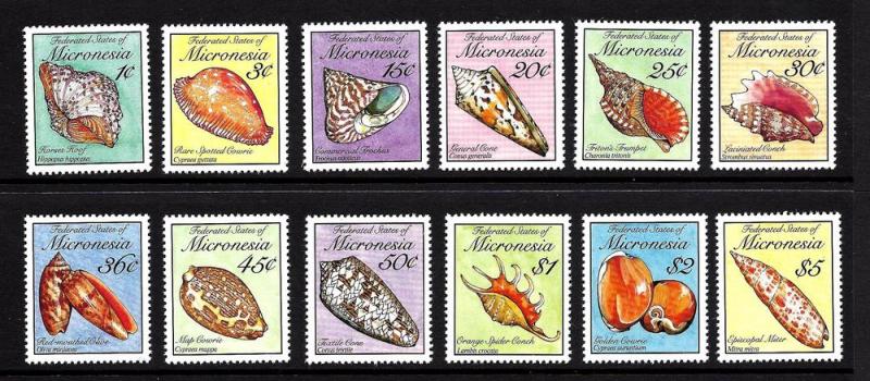 Micronesia 83-102 Mint,OG,NH.. Set of Seashells.. SCV $17.65