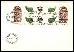 Sweden 850a U/A FDC