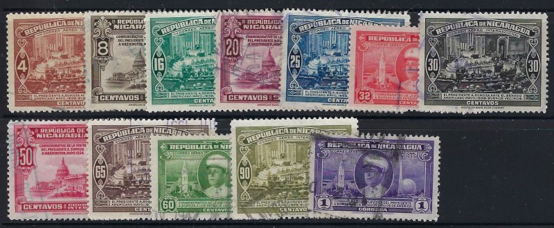 NICARAGUA C241-52 USED SCV $3.60 BIN $1.45 PLACES