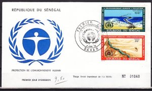 Senegal, Scott cat. 361, C113. Environment issue. First day cover. ^