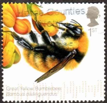 Great Britain 3418 - Used - 1st Great Yellow Bumblebee (2015) (cv $1.40)