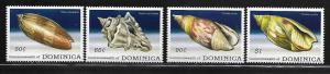 DOMINICA  2707-2710 MNH SEA SHELLS SET 2009