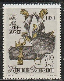 1970 Austria - Sc B326 - MNH VF - 1 single - Saddle,  bag,  harness & post horn