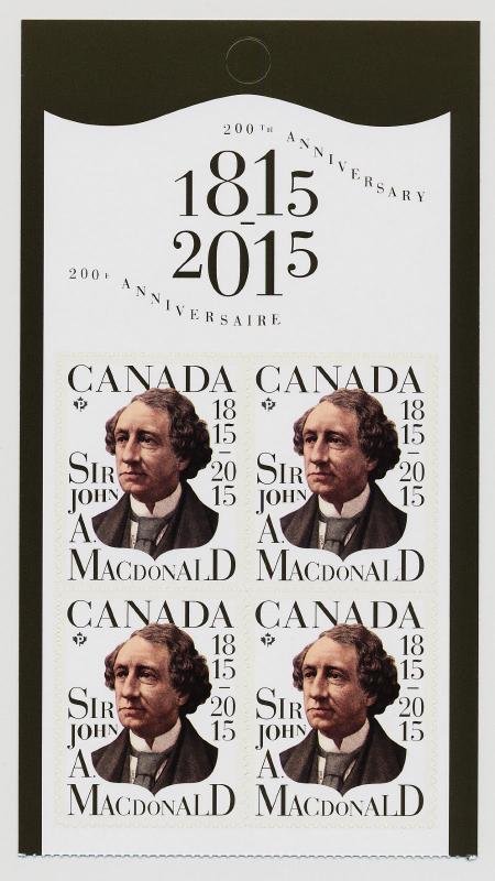 Canada 2804a Top Booklet Pane MNH Sir John A MacDonald