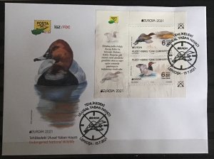 Turkish Cyprus - Postfris/MNH - FDC Sheet Europe, Endangered Animals 2021