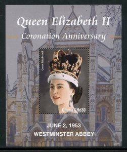 GHANA 2023 QUEEN ELIZABETH II CORONATION ANNIVERSARY S/S  MINT NH