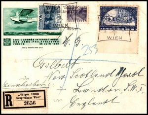 EDSROOM-15223  Austria B110 on Registered cover WIPA Exhibition 1933