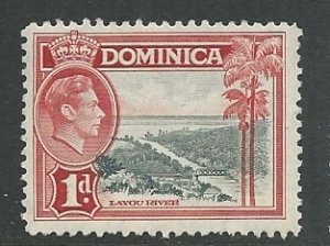 Dominica # 98 Geo.VI  1d. River Scene   (1) VF Unused VLH