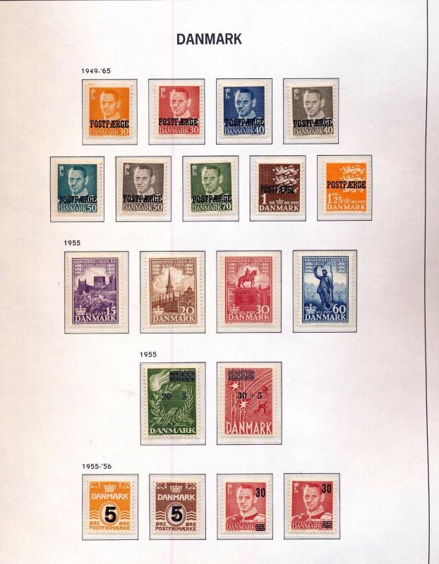 DENMARK 1949/69 Red X DanceMNH Unused (Appx 100+) (job 751)