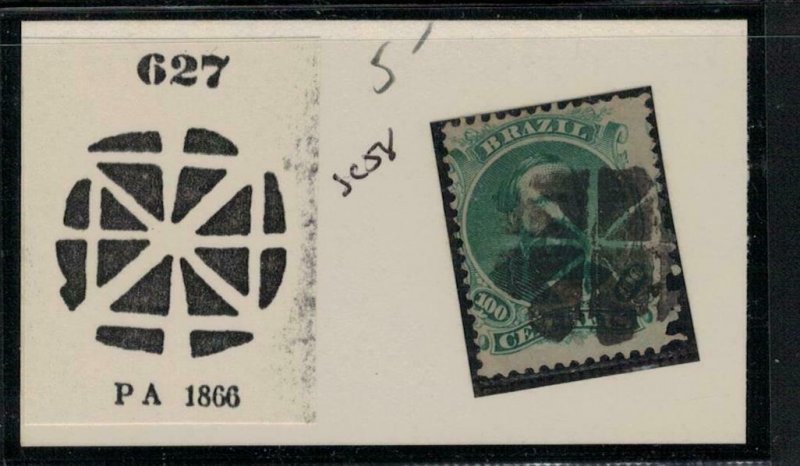 Brazil SC 58 Cork Cancel 627 PA 1866 VFU (9ehy) 