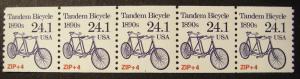 Scott 2266, 24.1 cent Tandem Bicycle, PNC5 #1, MNH Transportation Coil Beauty