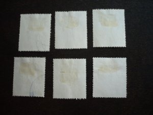 Stamps - Poland - Scott# N63,N64,N68-N71 - Used Part Set of 6 Stamps