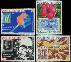 Wallis & Futuna Islands 1979 Sc 690-693 Birds Flower Sir Rowland Hill CV $11.90