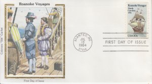 1984 United States Roanoke Voyages (Scott 2093) Colorano FDC