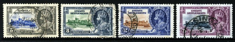 STRAITS SETTLEMENTS King George V 1935 Silver Jubilee Set SG 256 to SG 259 VFU