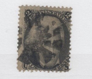 USA 1863 2c Black Jackson Scott #73 Fine Used JK2571