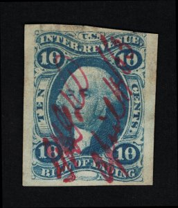 GENUINE SCOTT #R32a F-VF 1862-71 BLUE 1ST ISSUE REVENUE BILL OF LADING #18521