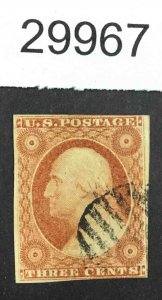 US STAMPS  #10 ORANGE BROWN USED  LOT #29967