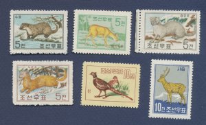 NORTH KOREA - Scott 194-199 - MNH - Game Animals, birds -