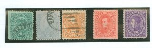 Colombia #129/130a/131-133/141 Used Single