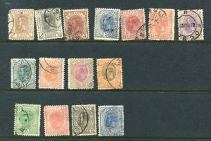 Romania 1893/8 Mi 99-109 and 113-116 Used 7142