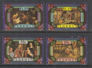 Penrhyn Island 396-399 Christmas MNH VF