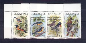Barbuda, 1400A-D, Birds Overprinted Singles,**MNH**